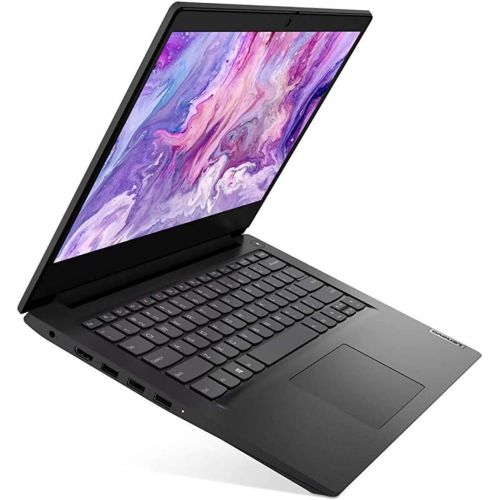 레노버 2021 Flagship Lenovo Ideapad 3 Laptop, 14 HD Display, Intel Pentium Gold 6405U 2.4 GHz, 12GB DDR4 RAM, 128GB NVMe M.2 SSD, Bluetooth 5.0, Webcam, WiFi, HDMI, Windows 10 S, Black +