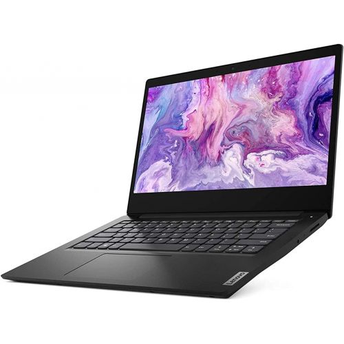 레노버 2021 Flagship Lenovo Ideapad 3 Laptop, 14 HD Display, Intel Pentium Gold 6405U 2.4 GHz, 12GB DDR4 RAM, 128GB NVMe M.2 SSD, Bluetooth 5.0, Webcam, WiFi, HDMI, Windows 10 S, Black +