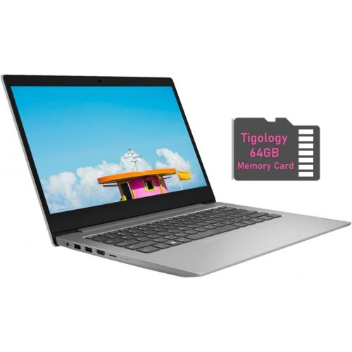 레노버 Lenovo IdeaPad 14.0’’ HD Widescreen Laptop, AMD A6-9220e up to 2.4GHz, 4GB RAM, 64GB Storage, Bluetooth, HDMI, WiFi, AMD Radeon R4, One-Year Office 365, Windows 10 w/TIGOLOGY 64GB