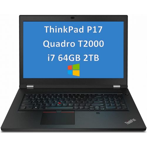 레노버 2022 Lenovo Thinkpad P17 17.3 FHD (1920x1080) Mobile Workstation Laptop (Intel 6-Core i7-10750H, 64GB DDR4, 2TB PCIe SSD, Quadro T2000 4GB Graphics) Backlit, Thunderbolt, FP, Windo