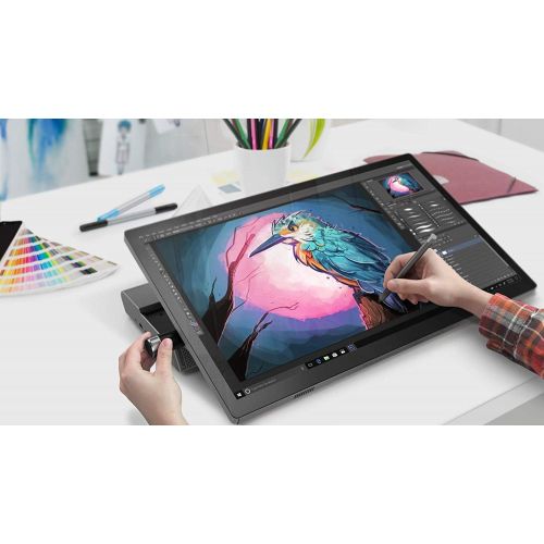 레노버 Lenovo Yoga A940 27 AIO 1TB SSD + 2TB HD 16GB RAM (Intel Core i5-8400t - Turbo 3.30GHz, 16 GB RAM, 1 TB SSD + 2 TB Hard Drive, 27 4K Touch Display, Win 10) Desktop All in One PC Co