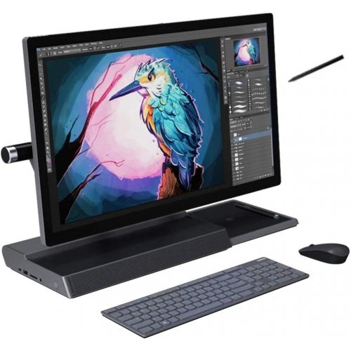 레노버 Lenovo Yoga A940 27 AIO 1TB SSD + 2TB HD 16GB RAM (Intel Core i5-8400t - Turbo 3.30GHz, 16 GB RAM, 1 TB SSD + 2 TB Hard Drive, 27 4K Touch Display, Win 10) Desktop All in One PC Co