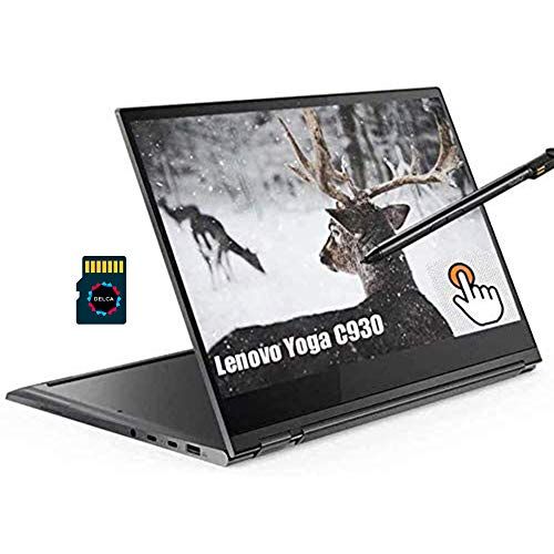 레노버 Lenovo Yoga C930 2-in-1 Business Laptop I 13.9 FHD IPS Touchscreen I Intel Quad-Core i7-8550U I 12GB DDR4 512GB SSD I Backlit KB Fingerprint Pen Win 10 + 16GB Micro SD Card