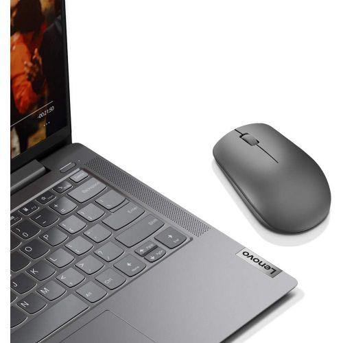 레노버 Lenovo 530 Wireless Mouse with Battery, 1200 DPI Optical Mouse, USB Receiver, 3 Button, Portable, Ambidextrous, GY50Z49089, Graphite Grey