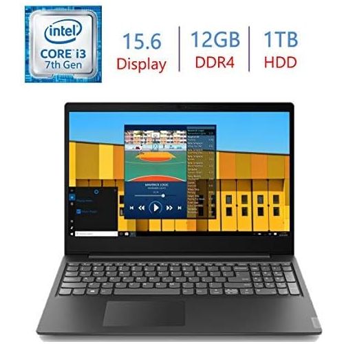 레노버 Lenovo Ideapad S145 15.6-inch HD LED-Backlit Widescreen Laptop PC, 8th Gen Intel Core i3-8145U 2.10GHz Processor, 12GB DDR4 RAM, 1TB Hard Drive, WiFi, Bluetooth, HDMI, Windows 10
