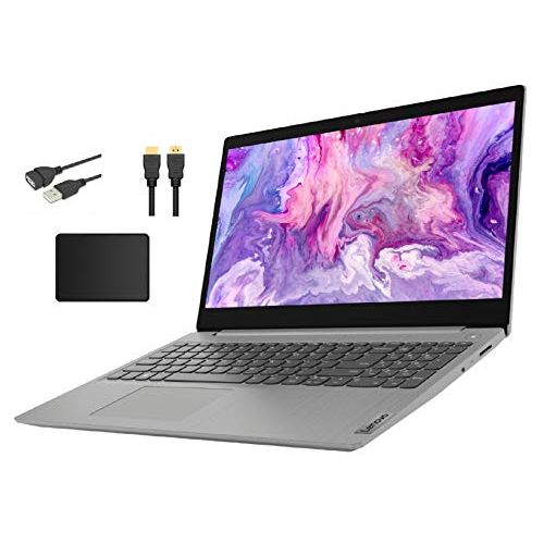 레노버 Newest Lenovo IdeaPad 3 15.6“ FHD LED Backlit Anti-Glare Laptop Bundle Woov Accessory Intel Core i3-1005G1 8GB RAM 256GB SSD Windows 10 Home Platinum Grey