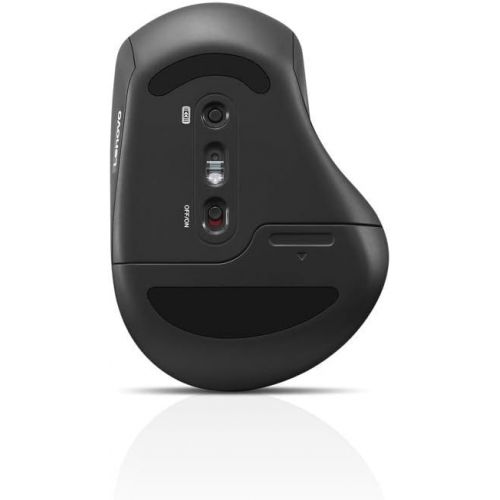 레노버 Lenovo 600 Wireless Media Mouse, 3 Adjustable DPI Levels, 2-Speed Scroll Wheel, Volume Buttons, Ergonomic Design, Red Optical Sensor, 12-Month Battery, GY50U89282