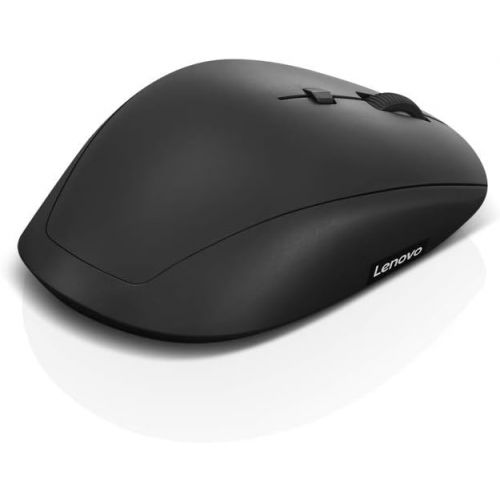 레노버 Lenovo 600 Wireless Media Mouse, 3 Adjustable DPI Levels, 2-Speed Scroll Wheel, Volume Buttons, Ergonomic Design, Red Optical Sensor, 12-Month Battery, GY50U89282