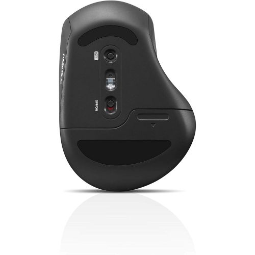 레노버 Lenovo 600 Wireless Media Mouse, 3 Adjustable DPI Levels, 2-Speed Scroll Wheel, Volume Buttons, Ergonomic Design, Red Optical Sensor, 12-Month Battery, GY50U89282