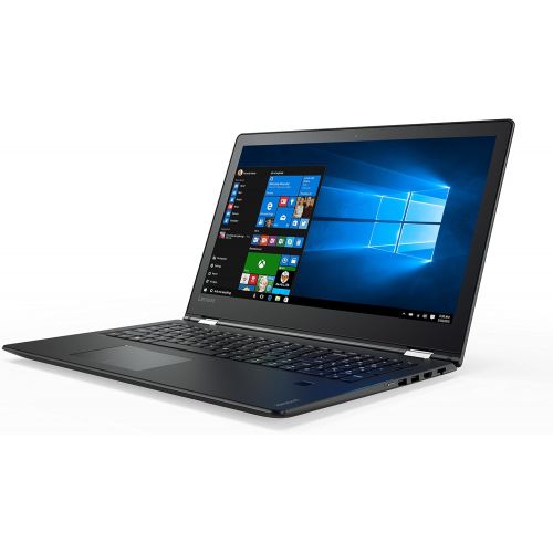 레노버 Lenovo Flex 4 - 2-in-1 Laptop/Tablet 15.6 Full HD Touchscreen Display (Intel Core i7-7500U, 8GB, 256GB SSD, AMD Radeon R7 M460, Windows 10), Black 80VE000MUS