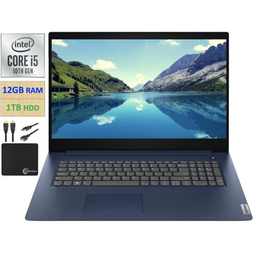 레노버 2021 Newest Lenovo IdeaPad 3 17.3 HD+ Screen Laptop Computer, Quad-Core Intel ?i5-1035G1 Up to 3.6GHz (Beats i7-8565U), 12GB DDR4 RAM, 1TB HDD, Webcam, WiFi 5, 802.11AC, Windows 10