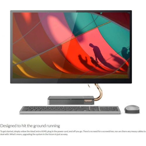 레노버 Lenovo 27 QHD (2560 x 1440) IPS Touchscreen All-in-One Ideacentre A540 with Intel 6 Core i5-9400T Processor up to 3.40 GHz, 8GB DDR4 RAM, 256 GB PCIe SSD, Windows 10 Pro 64, UHD Gr