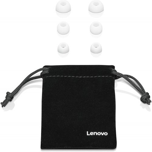 레노버 Lenovo 100 in-Ear Headphone, Wired, Microphone, Noise Isolating, 3 Ear Cup Sizes, Windows, Mac, Android, GXD0S50938, White