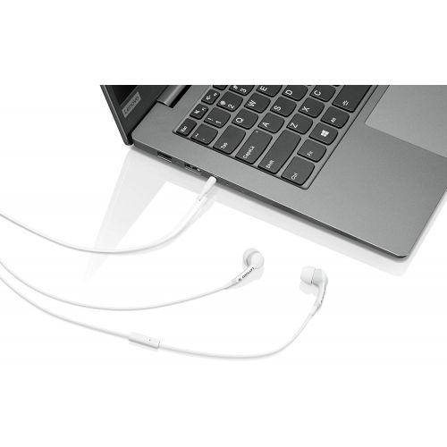 레노버 Lenovo 100 in-Ear Headphone, Wired, Microphone, Noise Isolating, 3 Ear Cup Sizes, Windows, Mac, Android, GXD0S50938, White