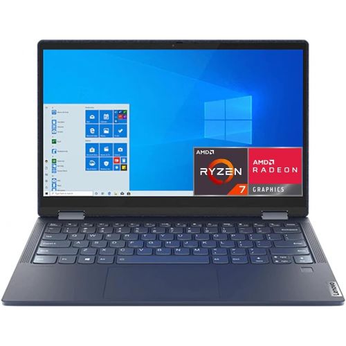 레노버 Portable Lenovo Yoga 6 13.3 FHD IPS 2-in-1 Touch Laptop, AMD Ryzen 7 4700U, Webcam, Backlit KB, Fingerprint, WiFi 6, USB-C, AMD Radeon Graphics, Win 10 + Woov HDMI Cable (8GB RAM 5