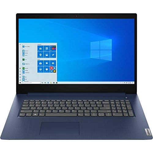 레노버 Lenovo IdeaPad 3 17 Laptop 17.3” HD+ Display, Intel 10th Gen Quad-Core i5-1035G1, 8GB RAM, 128GB SSD + 1TB HDD, Webcam, Dolby Audio, USB 3.0, HDMI, Abyss Blue, Windows 10 Home