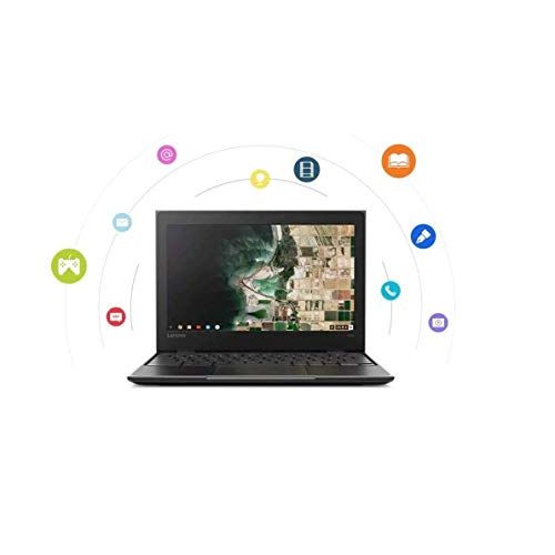 레노버 Lenovo 100e 11.6 Anti Glare HD Chromebook, Intel Dual-Core Celeron N3350 1.1 GHz up to 2.4 GHz, 4GB RAM, 16GB eMMC, HD Graphics 500, Bluetooth, USB Type C, 802.11ac, Webcam, Chrome