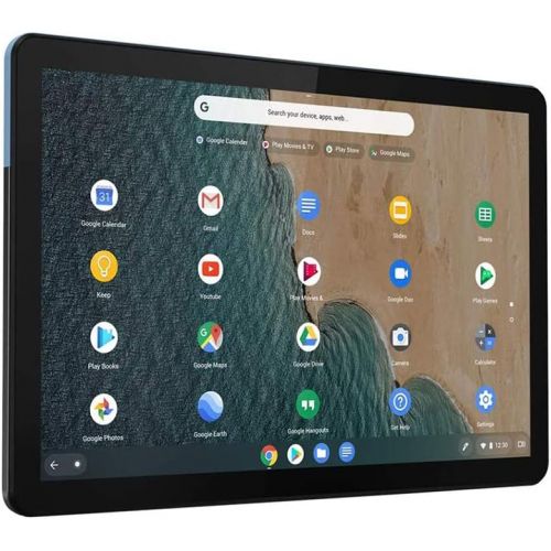 레노버 2020 Lenovo Chromebook Duet 2-in-1 10.1 FHD Touchscreen Tablet Computer, MediaTek Helio P60T CPU, 4GB RAM, 128GB SSD, ARM G72 MP3 Graphics, Dual Webcam, USB-C, Chrome OS, Blue+Gray