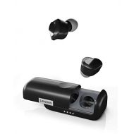 Lenovo True Wireless Earbuds Bluetooth 5.0 IPX5 Waterproof with USB-C Quick Charge and Built-in Microphone for Work/Travel/Gym (Black)