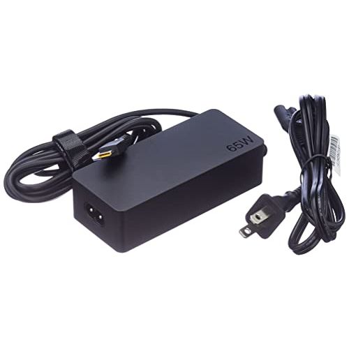 레노버 Lenovo 65w USB Type C Ac Adapter 4X20M26268 With 2 Prong Power Cord Included, Black In The Original Retail Packaging.