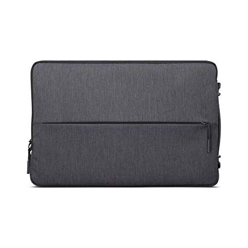 레노버 Lenovo Urban Laptop Sleeve for 14 Notebook, Water Resistant, Soft Padded Compartments, Accessory Storage, Reinforced Rubber Corners, Extendable Handle, GX40Z50941, Charcoal Grey