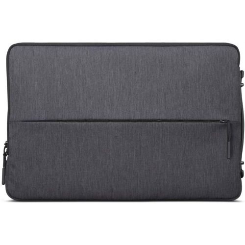 레노버 Lenovo Urban Laptop Sleeve for 14 Notebook, Water Resistant, Soft Padded Compartments, Accessory Storage, Reinforced Rubber Corners, Extendable Handle, GX40Z50941, Charcoal Grey