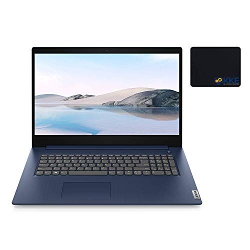 레노버 2021 Newest Lenovo IdeaPad 3 Laptop, 17.3 HD+, Intel Core i5-1035G1 Processor, HDMI, Bluetooth, Wi-Fi, Webcam, Online Class, Zoom, Windows 10, Abyss Blue, KKE Bundle (8GB RAM 256GB