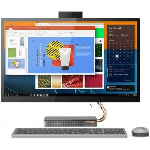 레노버 Lenovo 27 QHD Touchscreen All-in-One Ideacentre 5 PC with Intel 6 Core i5-10400T Processor up to 3.6 GHz, 12GB DDR4 RAM, 256GB PCIe SSD Plus 1TB HDD, and Windows 10