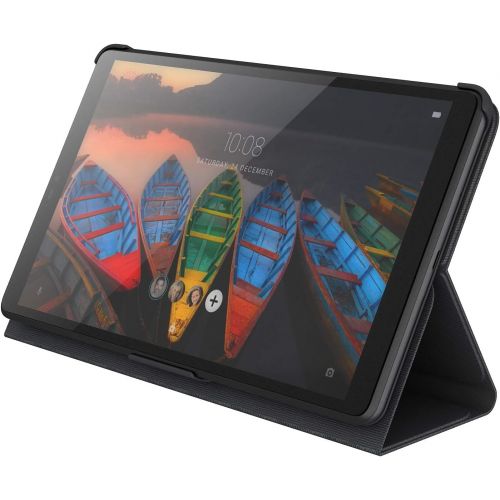 레노버 Lenovo Tab M8 Folio Case, Polycarbonate and Microfiber Material, Polyurethane Protective Film, ZG38C02862, Black