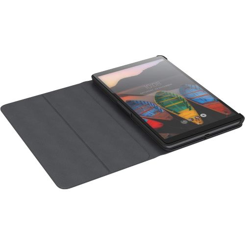 레노버 Lenovo Tab M8 Folio Case, Polycarbonate and Microfiber Material, Polyurethane Protective Film, ZG38C02862, Black