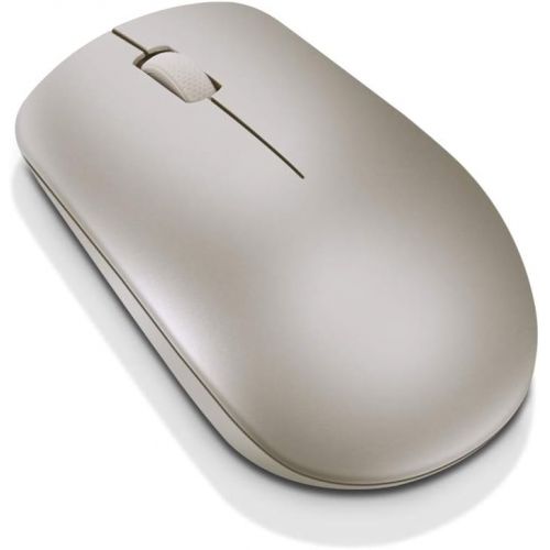 레노버 Lenovo 530 Wireless Mouse with Battery, 2.4GHz Nano USB, 1200 DPI Optical Sensor, Ergonomic for Left or Right Hand, Lightweight, GY50Z18988, Almond