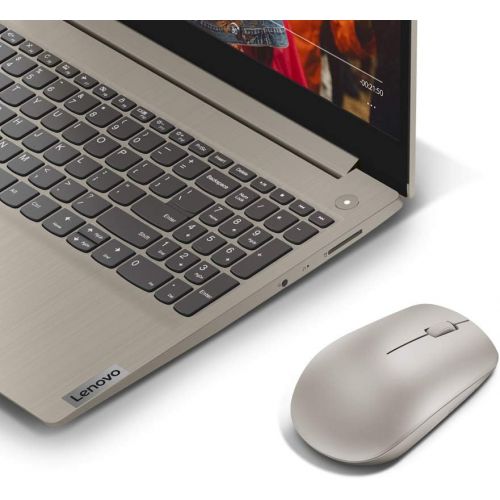 레노버 Lenovo 530 Wireless Mouse with Battery, 2.4GHz Nano USB, 1200 DPI Optical Sensor, Ergonomic for Left or Right Hand, Lightweight, GY50Z18988, Almond