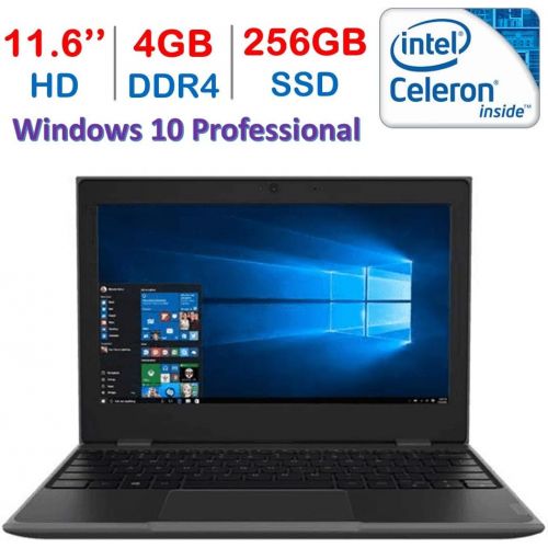 레노버 Lenovo 11.6 HD LED Anti-Glare HD Education Laptop, Intel Celeron N3450 Dual-Core up to 2.2GHz, 4GB DDR4, 128GB SSD, WiFi, Bluetooth, HDMI, HD Webcam, Windows 10 Professional