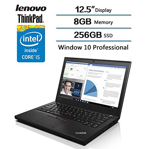 레노버 Lenovo X260 Lenovo ThinkPad X260 Business Laptop-12.5 IPS Anti-Glare,Intel Core i5-6300U Processor up to 3.00 GHz 256GB SSD, 8GB DDR4 W/Backlit Keyboard FP Reader,Professional Business Ultrabo