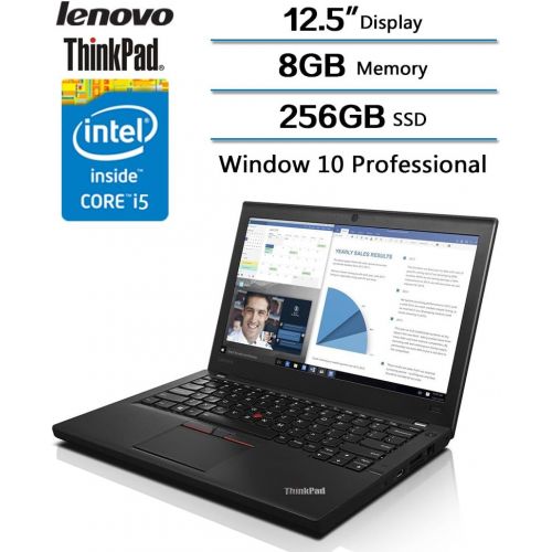 레노버 Lenovo X260 Lenovo ThinkPad X260 Business Laptop-12.5 IPS Anti-Glare,Intel Core i5-6300U Processor up to 3.00 GHz 256GB SSD, 8GB DDR4 W/Backlit Keyboard FP Reader,Professional Business Ultrabo