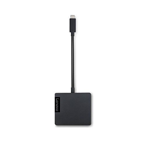 레노버 Lenovo USB-C Travel Hub, Black, 1, Model: 4X90M60789