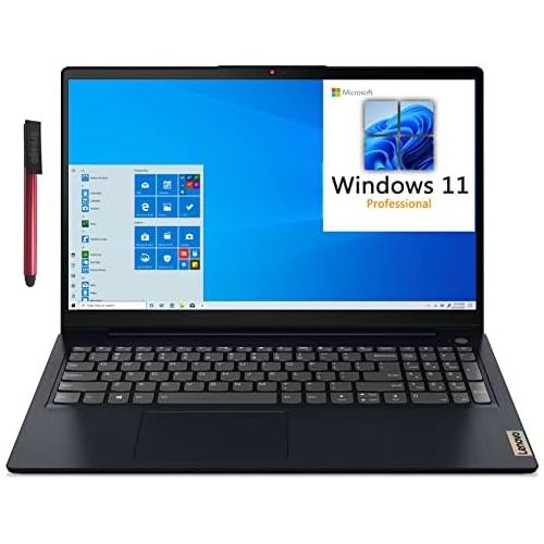 레노버 [Windows 11 Pro] Lenovo IdeaPad 3 15 15.6 FHD Business Laptop, Hexa-Core AMD Ryzen 5 5500U (Beat i5-1135G7), 8GB DDR4 RAM, 256GB PCIe SSD, Backlit KB, Fingerprint Reader, Abyss Blu