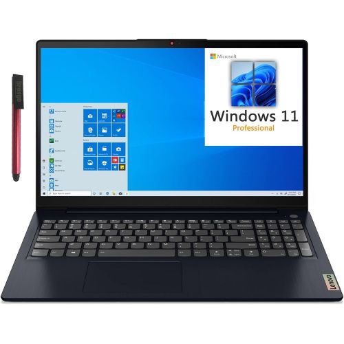 레노버 [Windows 11 Pro] Lenovo IdeaPad 3 15 15.6 FHD Business Laptop, Hexa-Core AMD Ryzen 5 5500U (Beat i5-1135G7), 8GB DDR4 RAM, 256GB PCIe SSD, Backlit KB, Fingerprint Reader, Abyss Blu