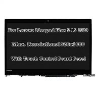 For Lenovo Flex 5-15 5-1570 15.6 FHD 1080P LCD Screen 1920x1080 IPS Display Touch Panel Digitizer Touch Control Board with Frame Bezel Assembly 81CA0008US 81CA0009US 80XB000US