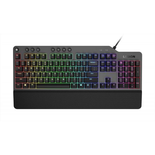 레노버 Lenovo GY40T26478 Legion K500 RGB Mechanical Gaming Keyboard, 3 ZONE Full-size Keyboard, 7 user Programmable Hot Keys; 16.8 Million Colors, 50 Million-Click Red Mechanical Keys, De