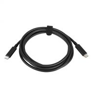 Lenovo - USB Cable - 6.ft - 24 Pin USB-C (M) to 24 Pin USB-C (M) - Black - for 100E, 330S-14Ast, 720S Touch-15Ikb and More