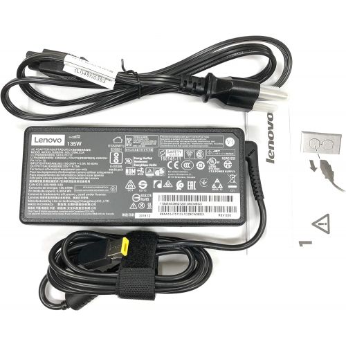 레노버 Lenovo 20V 6.7A 135W Slim Tip AC Adapter for Lenovo IdeaPad Y40-70 Y50-70 Y70-70, ThinkPad T440P T450P T460P T530 T540 T560 W510 ADL135NDC3A