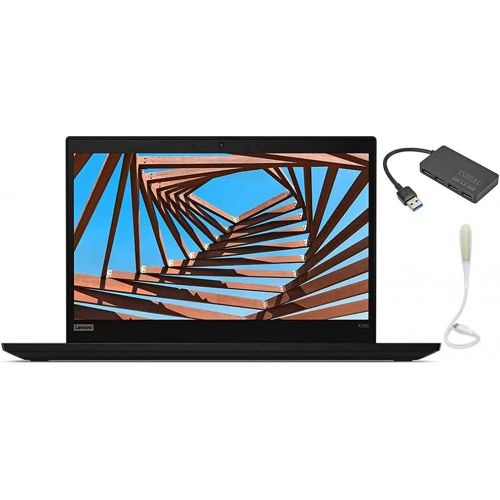 레노버 Lenovo ThinkPad X390 Laptop, 13 FHD Computer, Intel Quad Core i7-8665U, 8GB RAM, 1TB SSD, Fingerprint Reader, Wi-Fi, Windows 10 Pro, with TSBEAU USB 3.0 Hub and USB LED Light