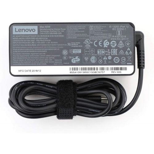 레노버 New Genuine Laptop Charger 65W Watt 20V 3.25A USB Type-C AC Adapter Power Cord ADLX65YDC2A FOR LENOVO Thinkpad X280 X380 X390 L390 E480 E490 E580 E590 E495 R480 S1 2018 T470 T470S