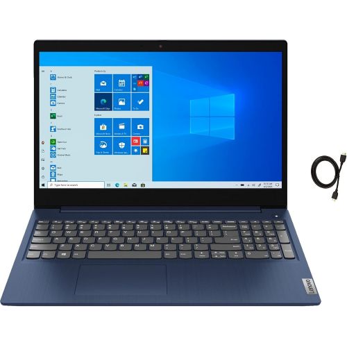 레노버 2021 Lenovo IdeaPad 3 15.6 HD Multitouch Premium Laptop, 10th Gen Intel Core i3-10110U Upto 4.1GHz, 12GB RAM, 512GB PCIe SSD, Card Reader, Windows 10 + HDMI Cable, Blue