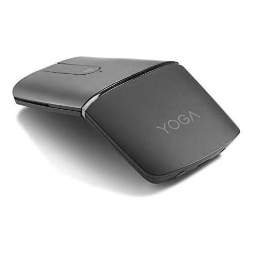 레노버 Lenovo Yoga Mouse, Black, Ultra slim 13.5mm, 180 degree rotatable hinge, 2.4G or Bluetooth 4.0 wireless connection, Multilayer adaptive touchpad, Rechargeable battery, GX30K69565