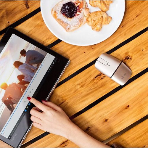 레노버 Lenovo Yoga Mouse, Black, Ultra slim 13.5mm, 180 degree rotatable hinge, 2.4G or Bluetooth 4.0 wireless connection, Multilayer adaptive touchpad, Rechargeable battery, GX30K69565