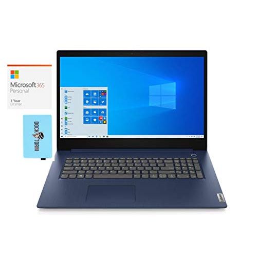 레노버 Lenovo IdeaPad 3 17IIL05 Home and Business Laptop (Intel i5-1035G1 4-Core, 20GB RAM, 1TB SATA SSD, Intel UHD, 17.3 HD+ (1600x900), WiFi, Bluetooth, Win 10 Pro) with MS 365 Personal