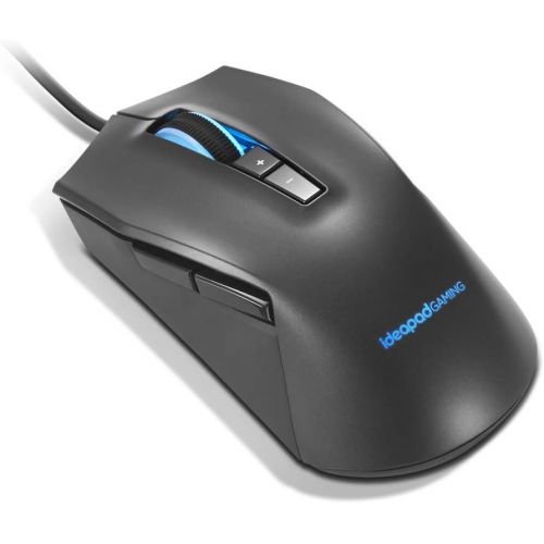 레노버 Lenovo IdeaPad M100 Gaming Mouse, Optical Sensor, Adjustable Resolution to 3200 DPI, 7 Programmable Buttons, 2 Zone RGB Backlight, GY50Z71902, Black