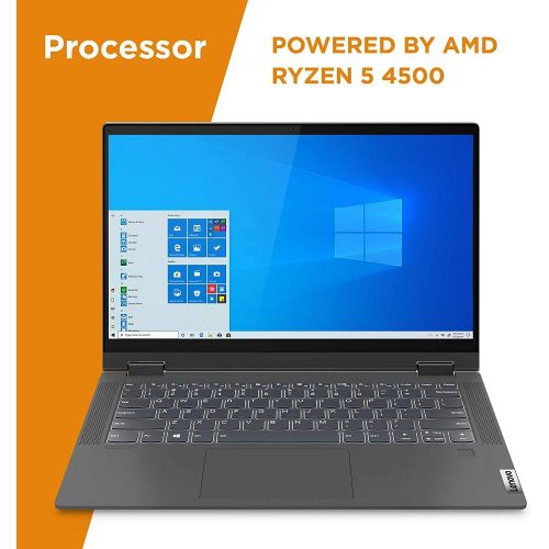 레노버 2021 LENOVO IdeaPad Flex5 14 Touchscreen 2-in-1 Laptop AMD Ryzen 5 4500U 6 Cores 16GB RAM DDR4 1TB SSD Radeon Graphics HDMI USB-C Fingerprit Windows 10 w/RATZK 32GB USB Drive and P